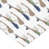 Funny roadrunner bird cartoon illustration korte tafelloper (Hoek)