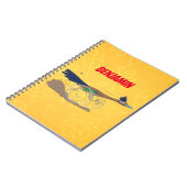 Funny roadrunner bird cartoon illustration notitieboek (Linkerzijde)