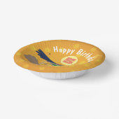 Funny roadrunner bird cartoon illustration papieren kommen (Gebogen)