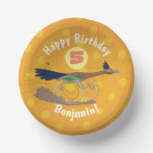 Funny roadrunner bird cartoon illustration papieren kommen (Voorkant)