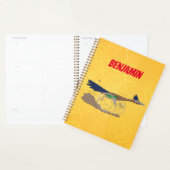 Funny roadrunner bird cartoon illustration planner (Display)