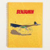Funny roadrunner bird cartoon illustration planner (Voorkant)