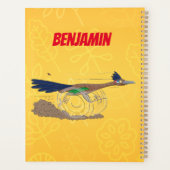 Funny roadrunner bird cartoon illustration planner (Achterkant)