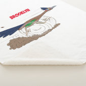 Funny roadrunner bird cartoon illustration sherpa deken (3/4)