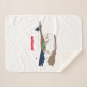 Funny roadrunner bird cartoon illustration sherpa deken (Voorkant (horizontaal))