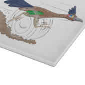 Funny roadrunner bird cartoon illustration snijplank (Hoek)