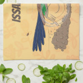 Funny roadrunner bird cartoon illustration theedoek (Gevouwen)