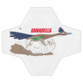 Funny roadrunner bird cartoon illustration voetbal (Enkel)