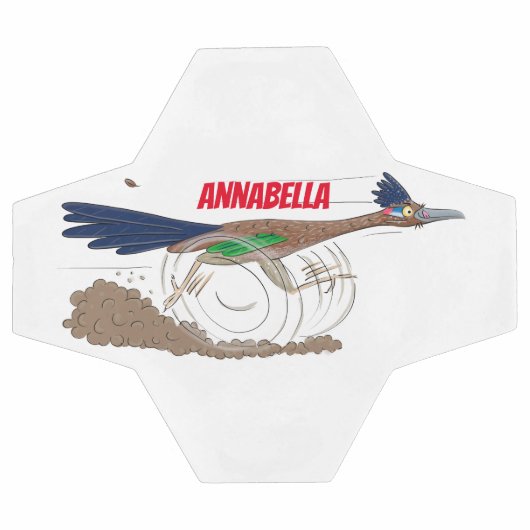 Funny roadrunner bird cartoon illustration voetbal (Enkel)