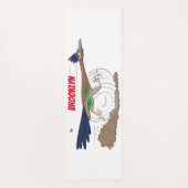Funny roadrunner bird cartoon illustration yogamat (Achterkant)