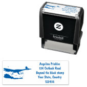 Funny roadrunner bird cartoon illustration  zelfinktende stempel (In situ)