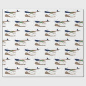 Funny roadrunner woestijn vogel cartoon illustrati cadeaupapier (Vlak)