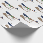 Funny roadrunner woestijn vogel cartoon illustrati cadeaupapier (Hoek)