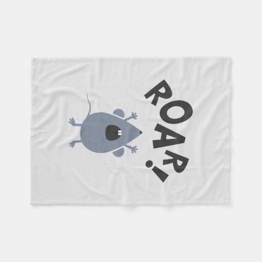Funny Roar Mouse Design Fleece Deken (Voorkant (Horizontaal))