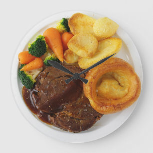 Funny Roast Beef Dinner Clock Grote Klok