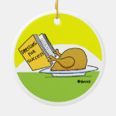 Funny Roast Turkey Kerstboom Ornament (Achterkant)