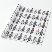 Funny Robot Bride en Groom Wedding Cadeaupapier (Uitgerold)