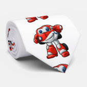 Funny Robot cartoon | - Kies een achterkleur Stropdas (Opgerold)
