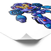 Funny robot cartoon | Robotauto |Kies achterkleur Foto Afdruk (Hoek)