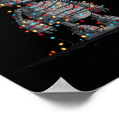 Funny Robot Christmas Graphics Lights Lover Long S Poster (Hoek)