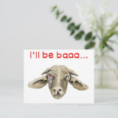 Funny Robot Cyborg Goat Sci-fi Film Parody Humor Briefkaart (Staand voorkant)