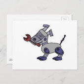 Funny Robot Dog with Wrench Briefkaart (Voorkant / Achterkant)