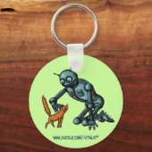 Funny robot- en kattensleutelketen sleutelhanger (Voorkant)