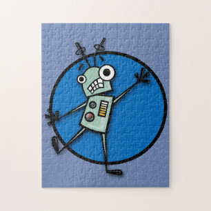 FUNNY ROBOT GRAPHIC ILLUSTRATION VERTICAL PUZZLE LEGPUZZEL