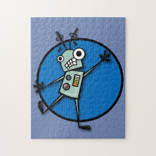 FUNNY ROBOT GRAPHIC ILLUSTRATION VERTICAL PUZZLE LEGPUZZEL (Verticaal)