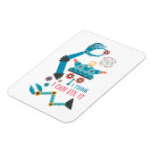 Funny Robot Repair Man Magneet (Linkerzijde)