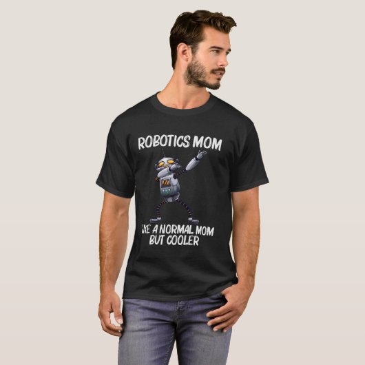 Funny Robot voor mama Robotics Technology Machi T-shirt (Voorkant volledig)