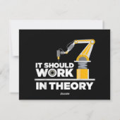 Funny Robotics Art for Men Kinder Robot Robotics E Feestdagenkaart (Achterkant)