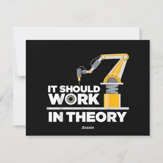 Funny Robotics Art for Men Kinder Robot Robotics E Feestdagenkaart (Achterkant)