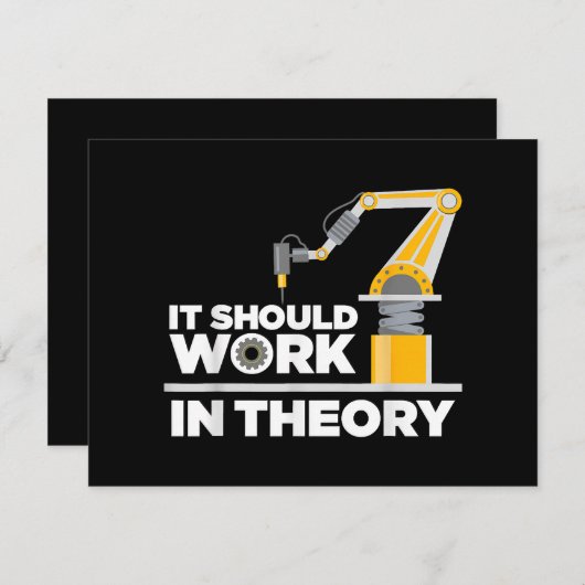 Funny Robotics Art for Men Kinder Robot Robotics E Feestdagenkaart (Voorkant / Achterkant)