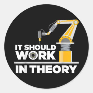 Funny Robotics Art for Men Kinder Robot Robotics E Ronde Sticker