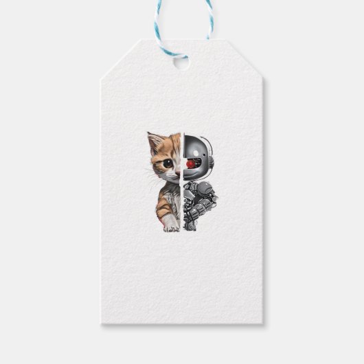 Funny Robotics Dierenvriend Cat Robots Graphic Eng Cadeaulabel (Voorkant)