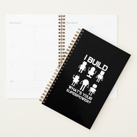 Funny Robotics Engineer Build Robots Lover Gift Planner (Display)