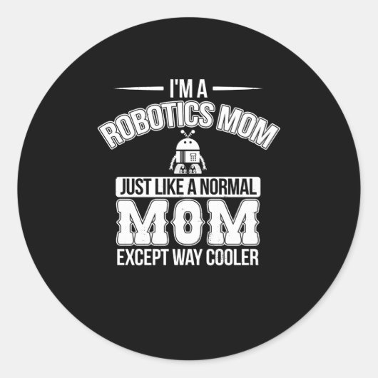 Funny Robotics mama Robot Engineer Mama Gift Ronde Sticker (Voorkant)