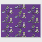 Funny robots cartoon cadeaupapier (Vlak)