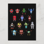 Funny Robots Girls Boys Robot Briefkaart<br><div class="desc">Funny Robots Girls Boys Robot. Retro Robot Kids Technology Cool Robotics.</div>