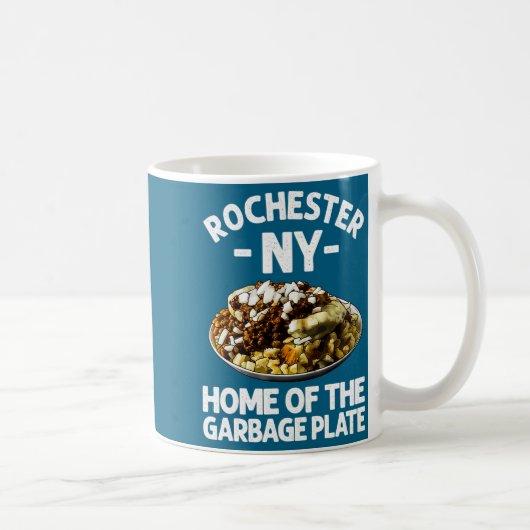 Funny Rochester Ny Garbage Plate Gift Cool New Yor Koffiemok (Rechts)