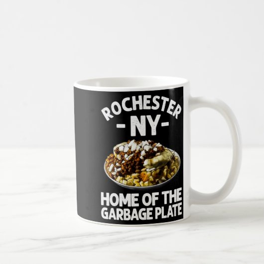 Funny Rochester Ny Garbage Plate Gift Cool New Yor Koffiemok (Rechts)