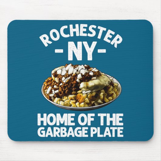 Funny Rochester Ny Garbage Plate Gift Cool New Yor Muismat (Voorkant)