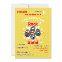 Funny Rock Band Rock Painting Party