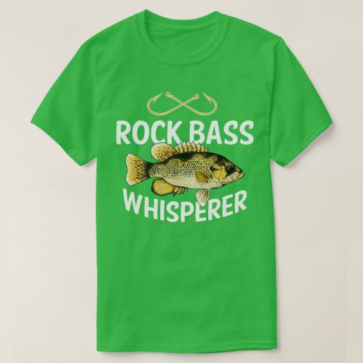Funny Rock Bass Vist zoetwatervis T-shirt (Design voorkant)