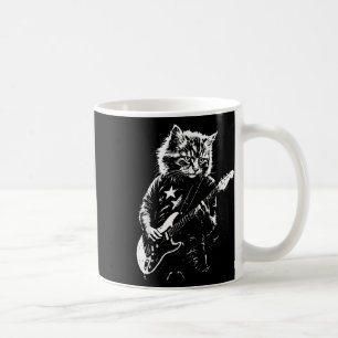 Funny Rock Cat Gitaar spelen voor Mannen Vrouwen M Koffiemok