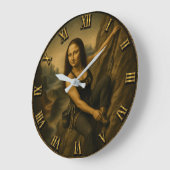 Funny Rock Climbing Mona Lisa Mountain Gift Grote Klok (Hoek)