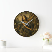 Funny Rock Climbing Mona Lisa Mountain Gift Grote Klok (Huis)