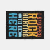 Funny Rock Collecting I Stopped Rock Hunting Geolo Fleece Deken (Voorkant (Horizontaal))