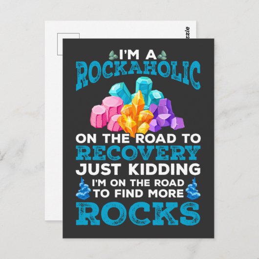 Funny Rock Collector Geologist Hobby Geology Fun Briefkaart (Voorkant / Achterkant)